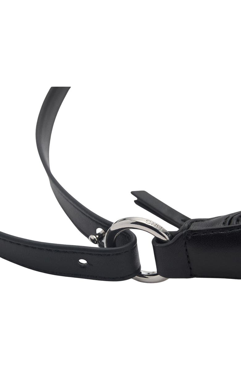 MANGO Oval Faux Leather Shoulder Bag, Alternate, color,