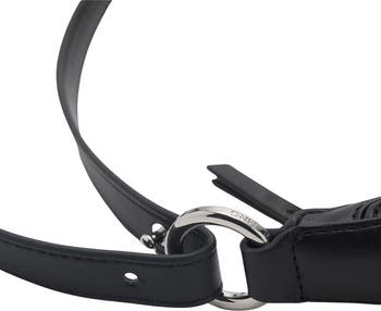 Oval Faux Leather Shoulder Bag