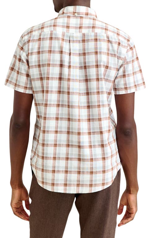 Billy Reid Short Sleeve Tattersail Plaid Tuscumbia Shirt Button Down In Multi