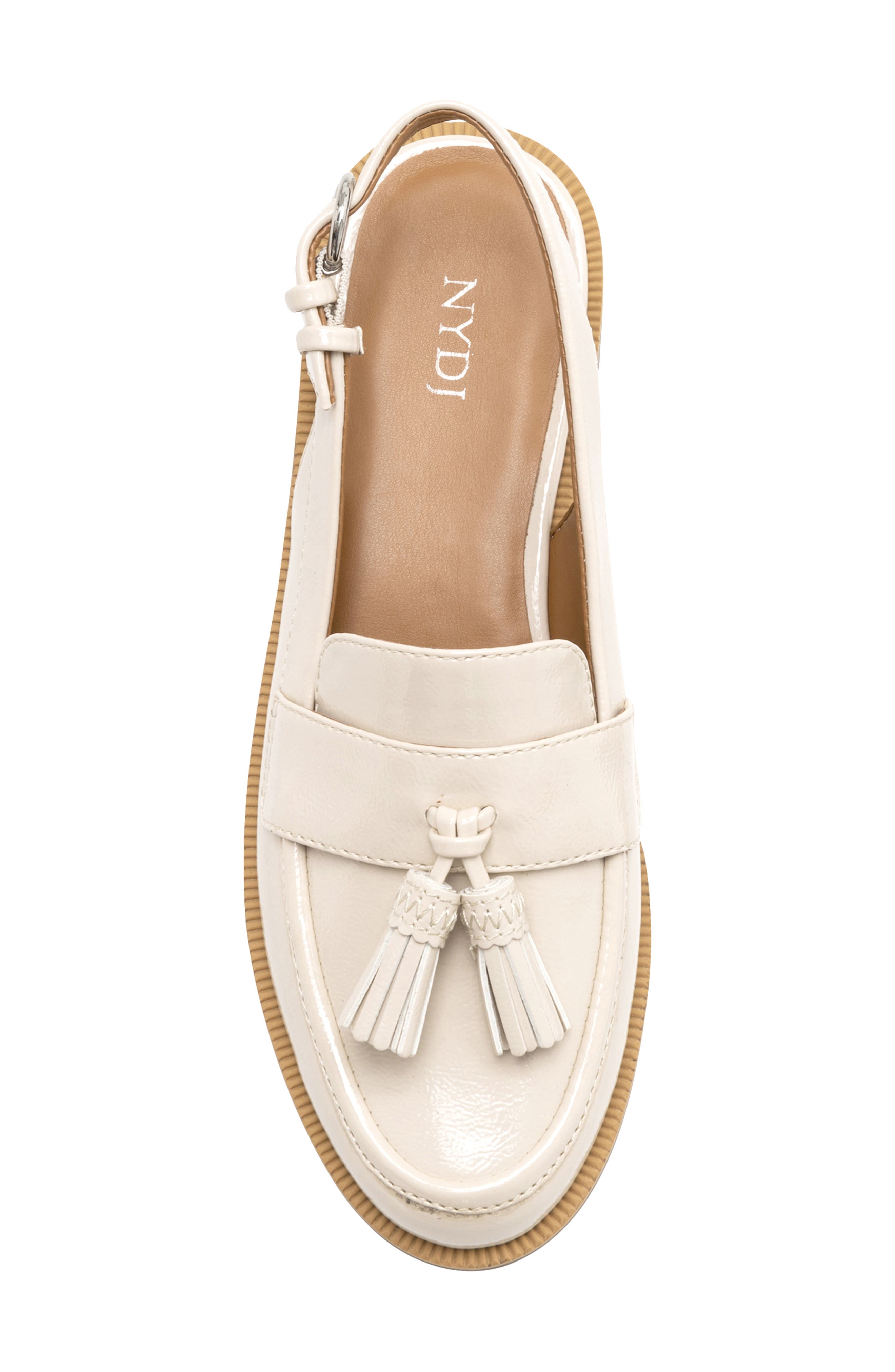 Audrina Slingback Tassel Loafer, Alternate, color, OFF WHITE