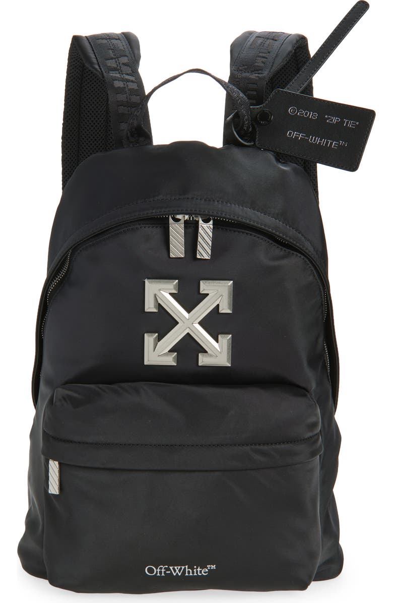 Off-White Classic Dome Nylon Backpack, Main, color, Black