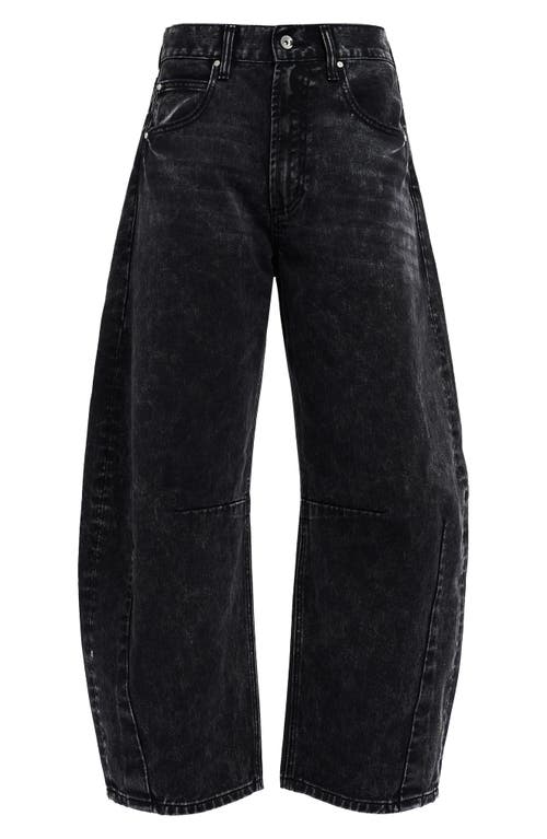 Bayeas Darted Super High Waist Barrel Jeans In Black
