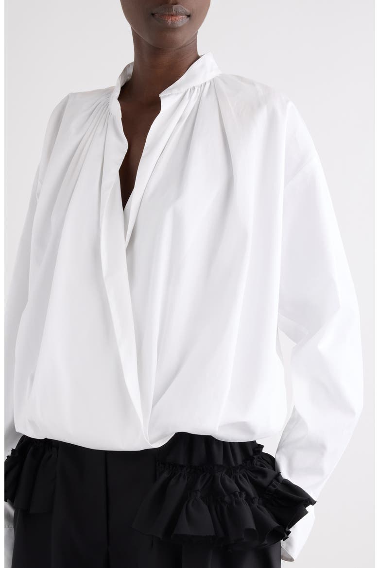 Cenver Firework Embroidered Cotton Poplin Button-Up Shirt, Alternate, color, WHITE