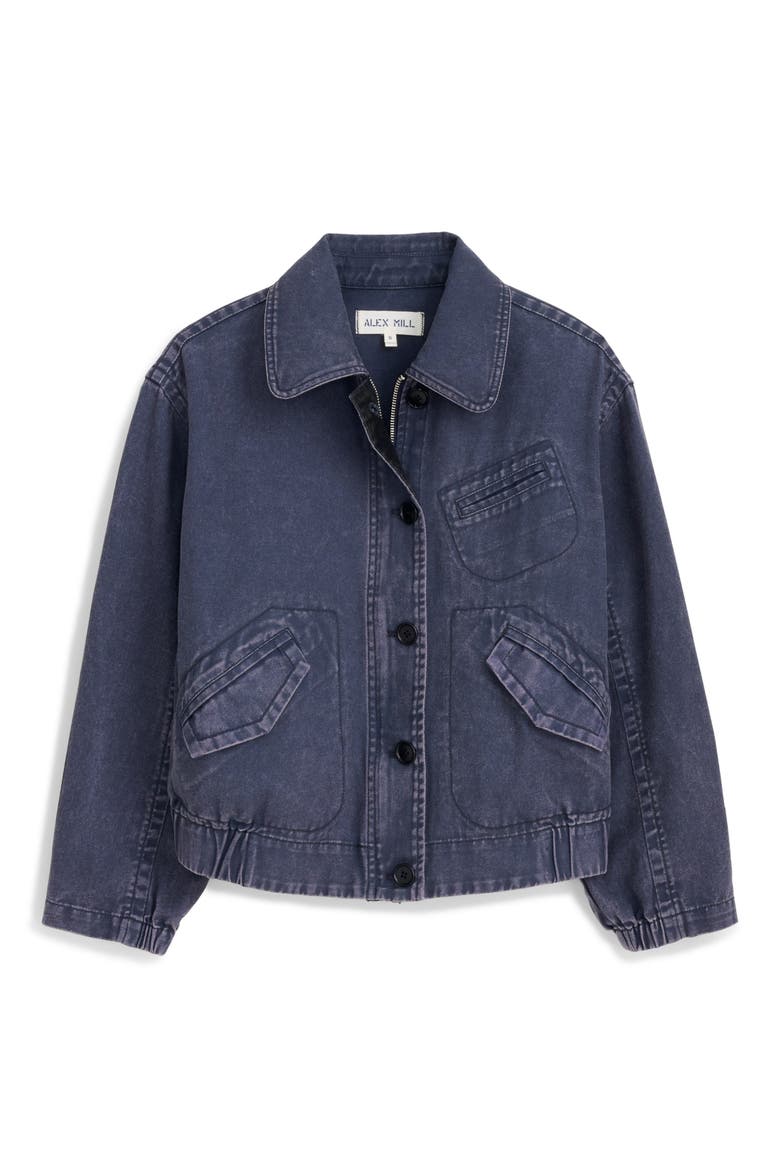 Ninth Street Stretch Cotton Twill Jacket, Alternate, color, NAVY