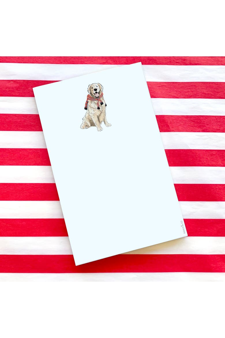 Preppy Retriever 5" x 8" Winter Notepad, Alternate, color, Multi-Pack