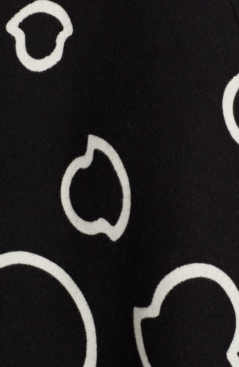 Moncler Logo Jacquard Virgin Wool Blend Cape, Alternate, color, 