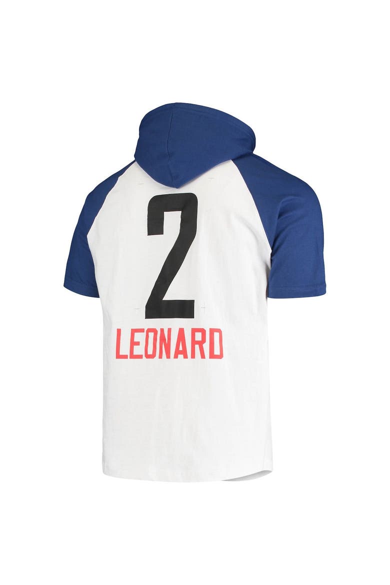 Men's Kawhi Leonard White/Royal LA Clippers Player Raglan Pullover Hoodie, Alternate, color, White