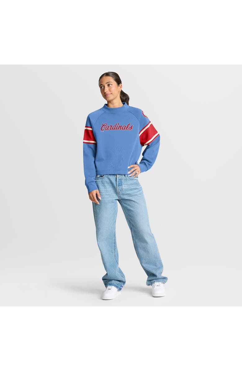 FANATICS Women's Fanatics Light Blue St. Louis Cardinals Oversized Toss Sweep Raglan Pullover Sweatshirt, Alternate, color, Light Blue