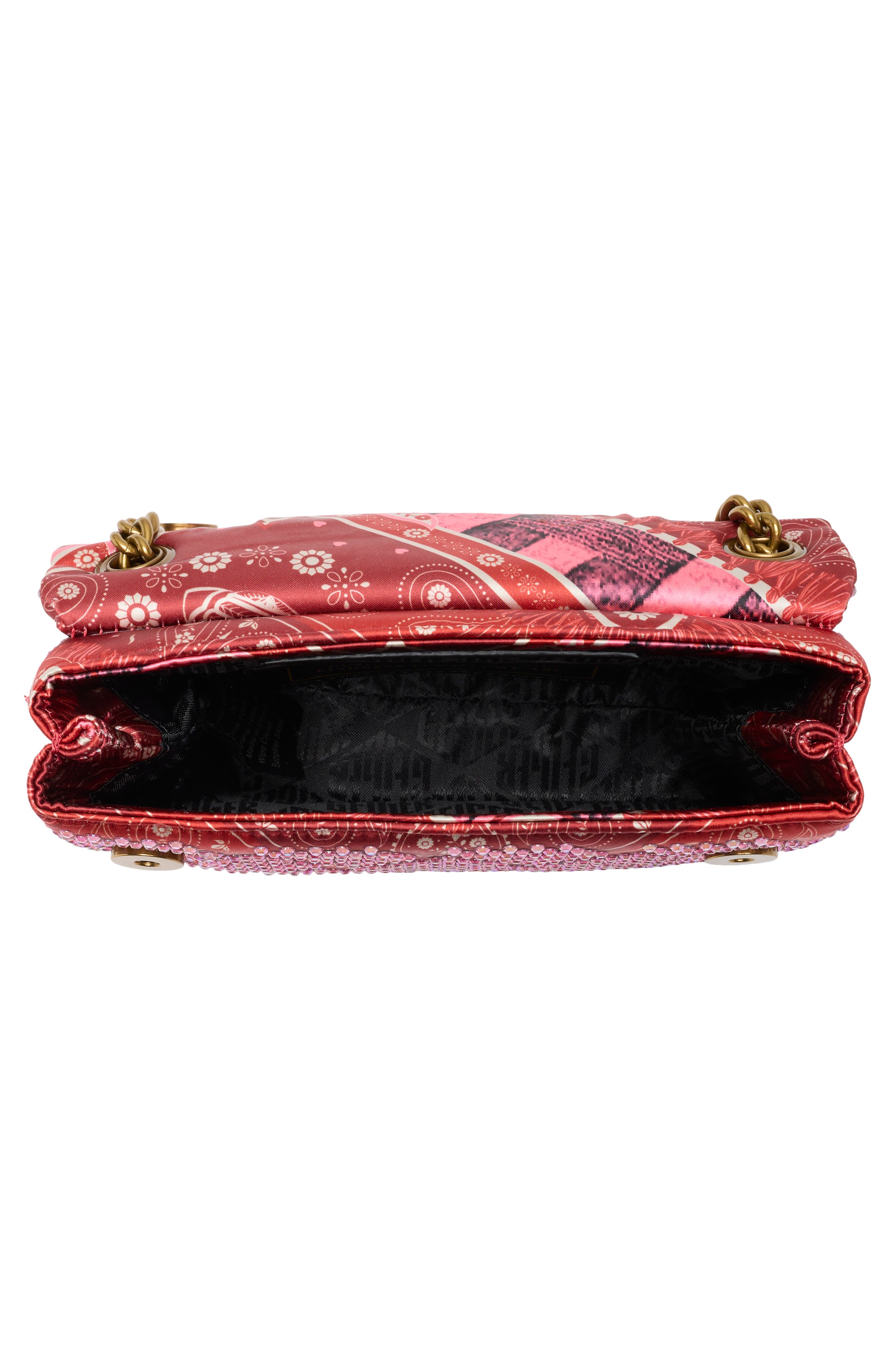Kurt Geiger London Mini Kensington Crossbody Bag, Alternate, color, Red Comb