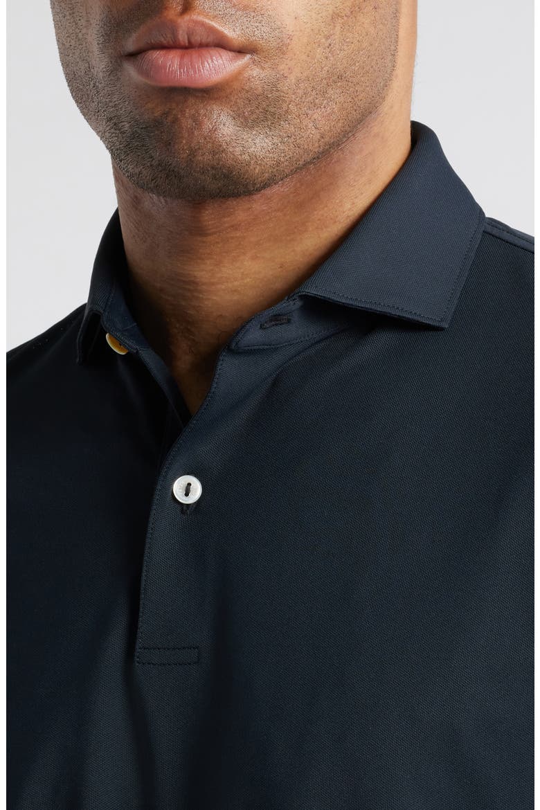 Soul Solid Performance Mesh Golf Polo, Alternate, color, BLACK