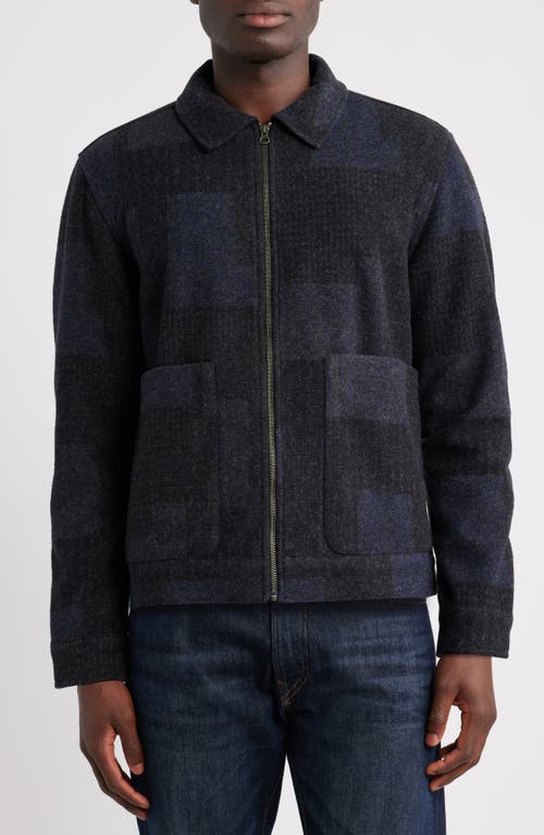 Rails Simon Plaid Zip-up Jacket In Gray