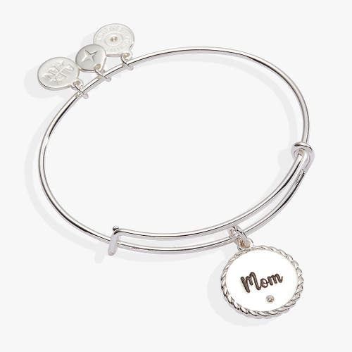 Alex And Ani Mom Charm Bangle Bracelet In Silver
