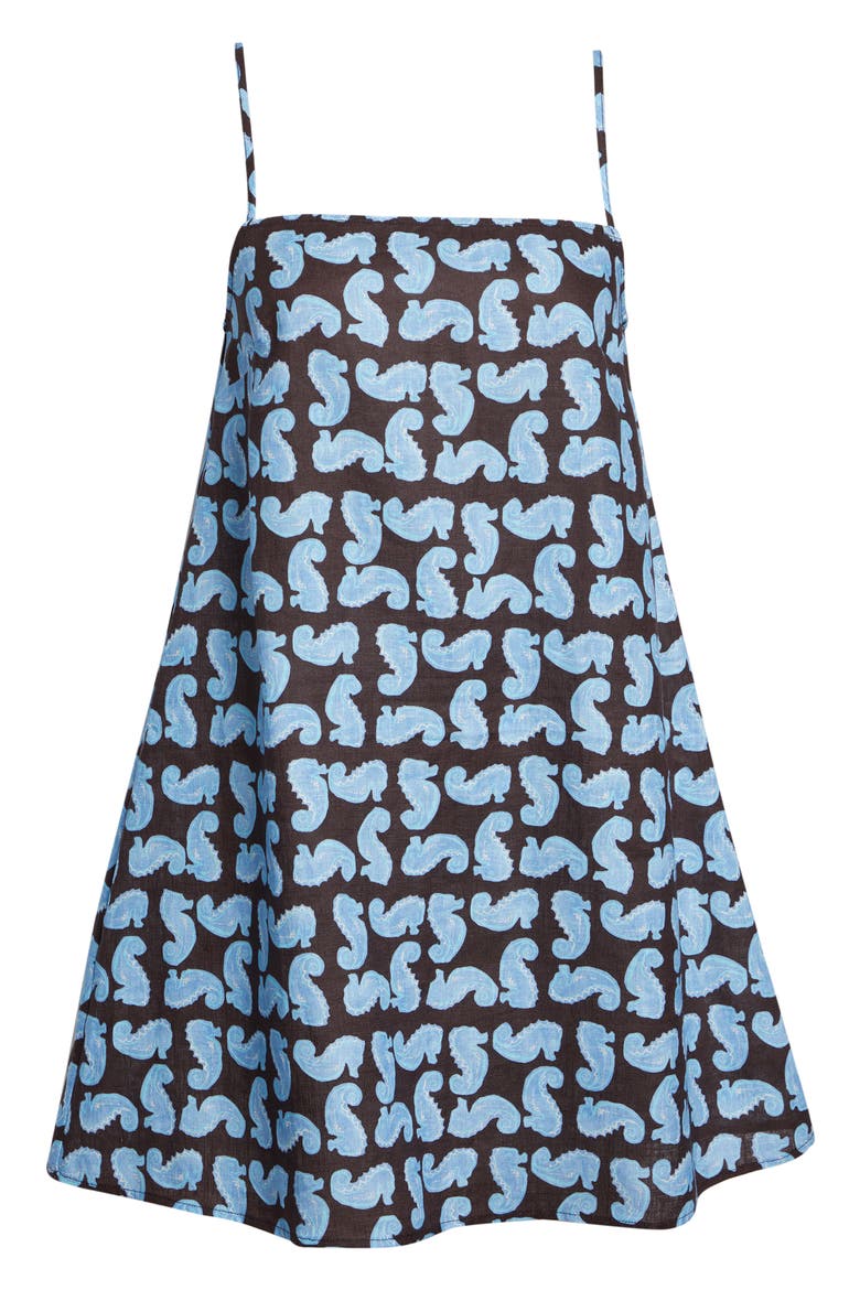 Laura Print Sleeveless Dress, Alternate, color, SEAHORSE