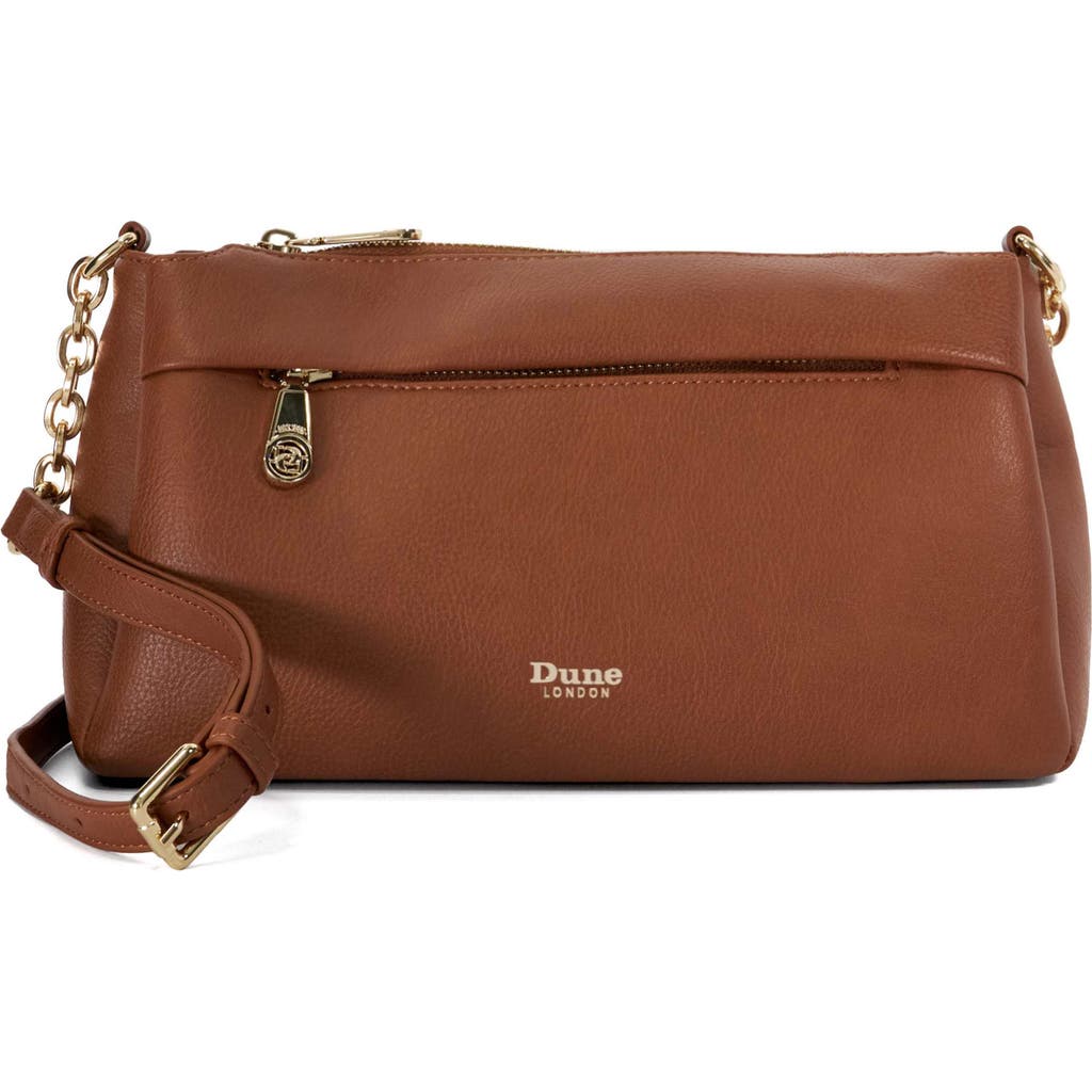 Dune London Drives Faux Leather Crossbody Bag In Brown