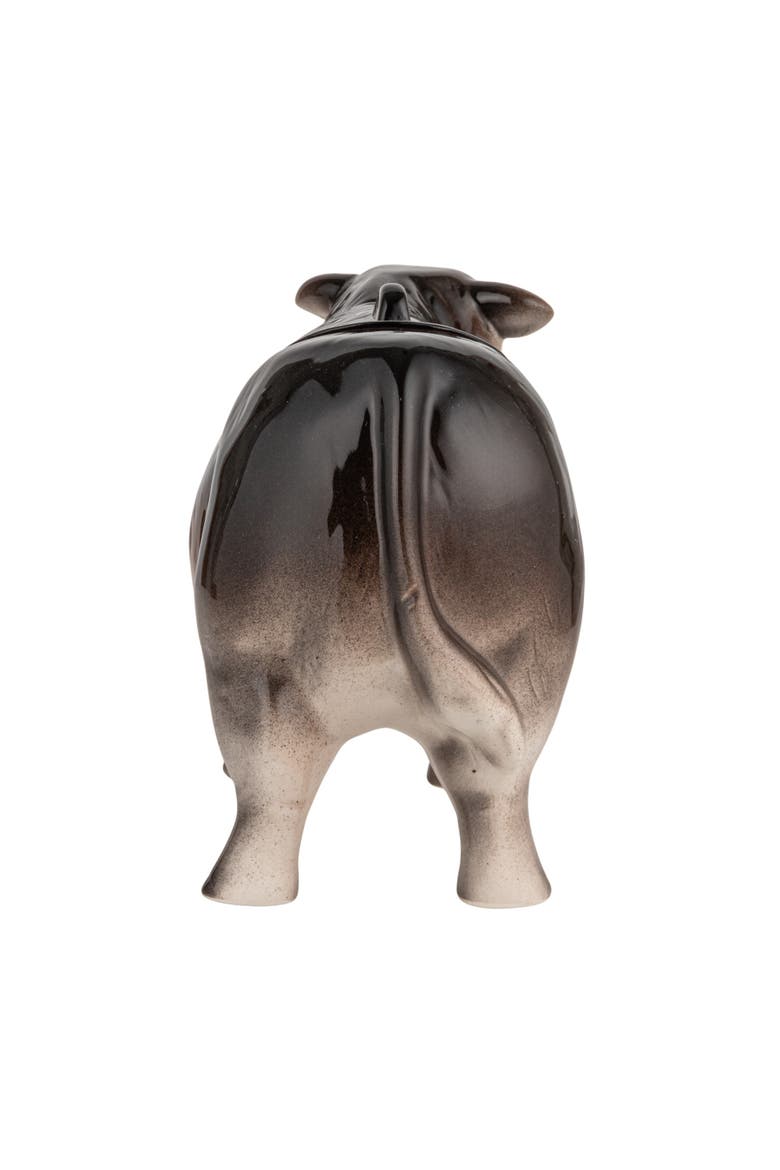 Vintage Ceramic Cow Shaped Cookie Jar, Alternate, color, Brown