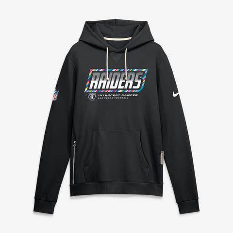 Men's Nike Black Las Vegas Raiders 2026 NFL Crucial Catch Sideline Standard Issue Dri-FIT Pullover Hoodie