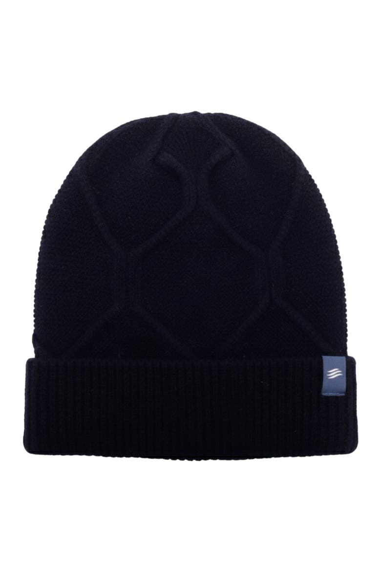 The Softest Ultra cozy Yak Yarn with Diamond Cable Knit Beanie, Main, color, Navy
