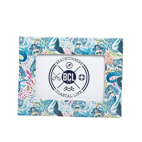 Mermaid Garden 8" X 6" Photo Frame Blue Mermaids