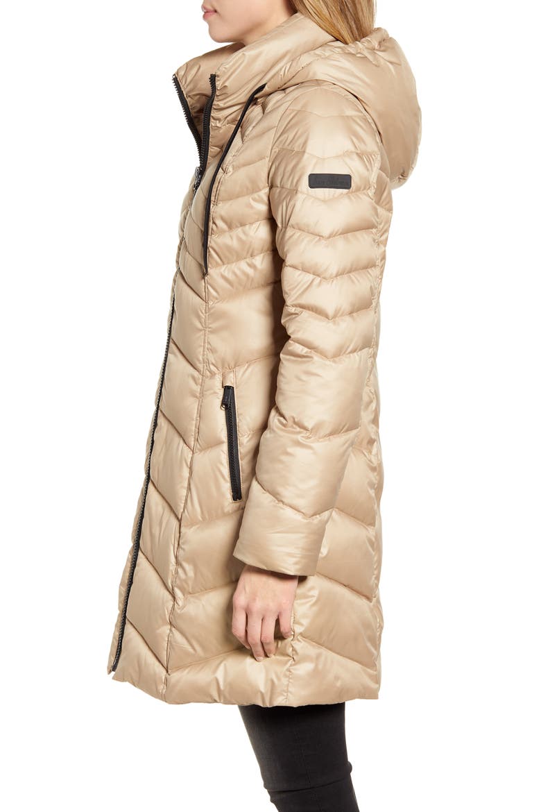 Hooded Puffer Jacket, Alternate, color, LATTE
