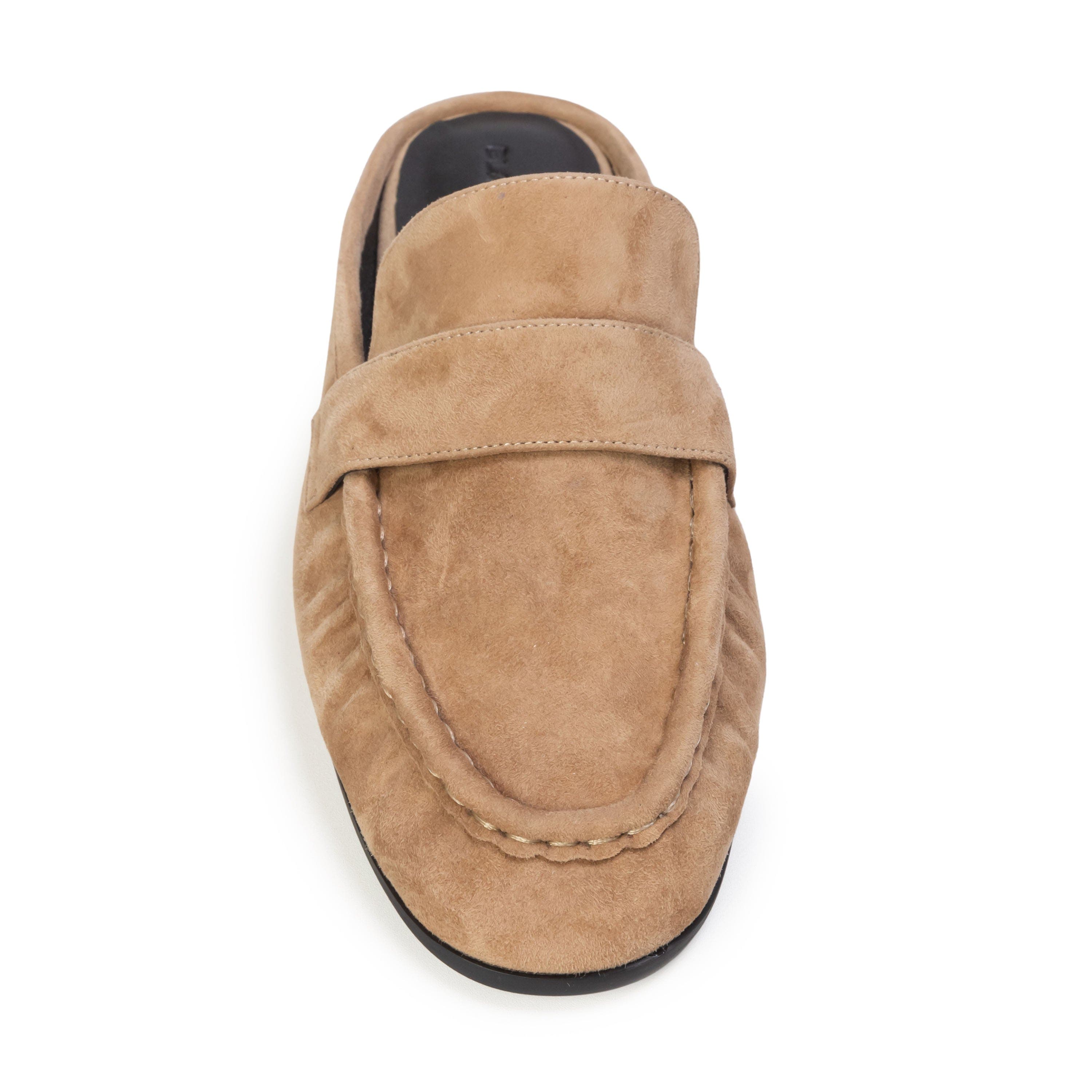Gabby Suede Backless Loafer, Alternate, color, Latte Suede