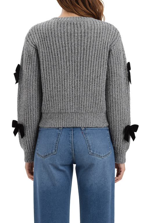 Lush Bow Appliqué Cardigan In Multi