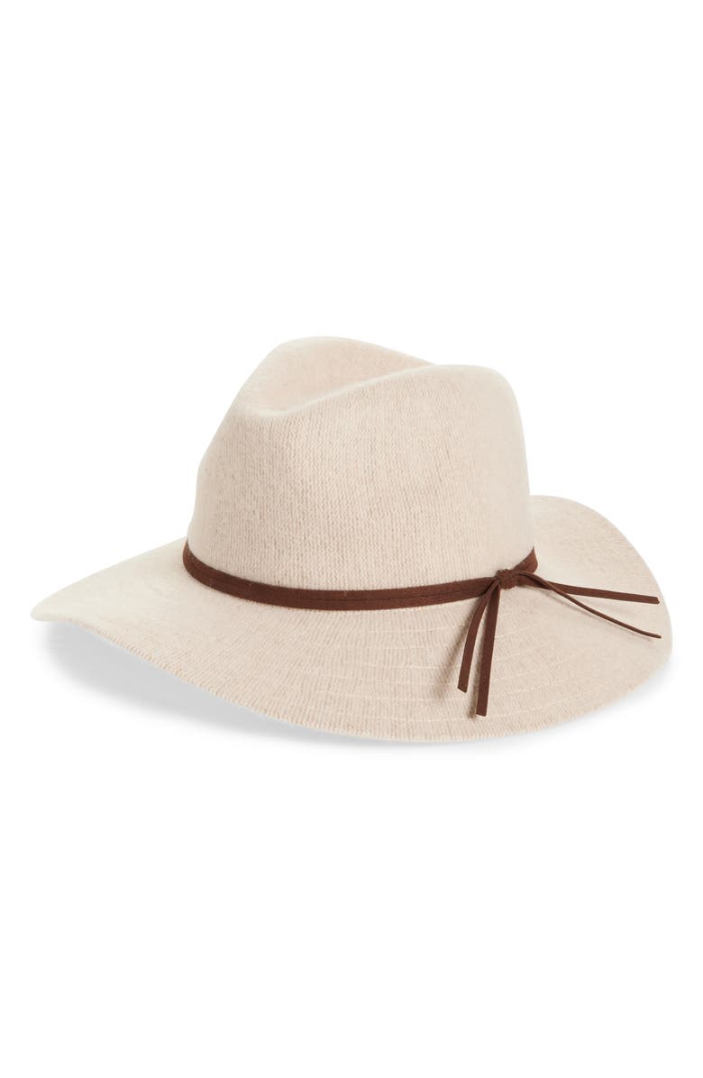 NORDSTROM RACK Knit Panama Hat, Main, color, Oatmeal
