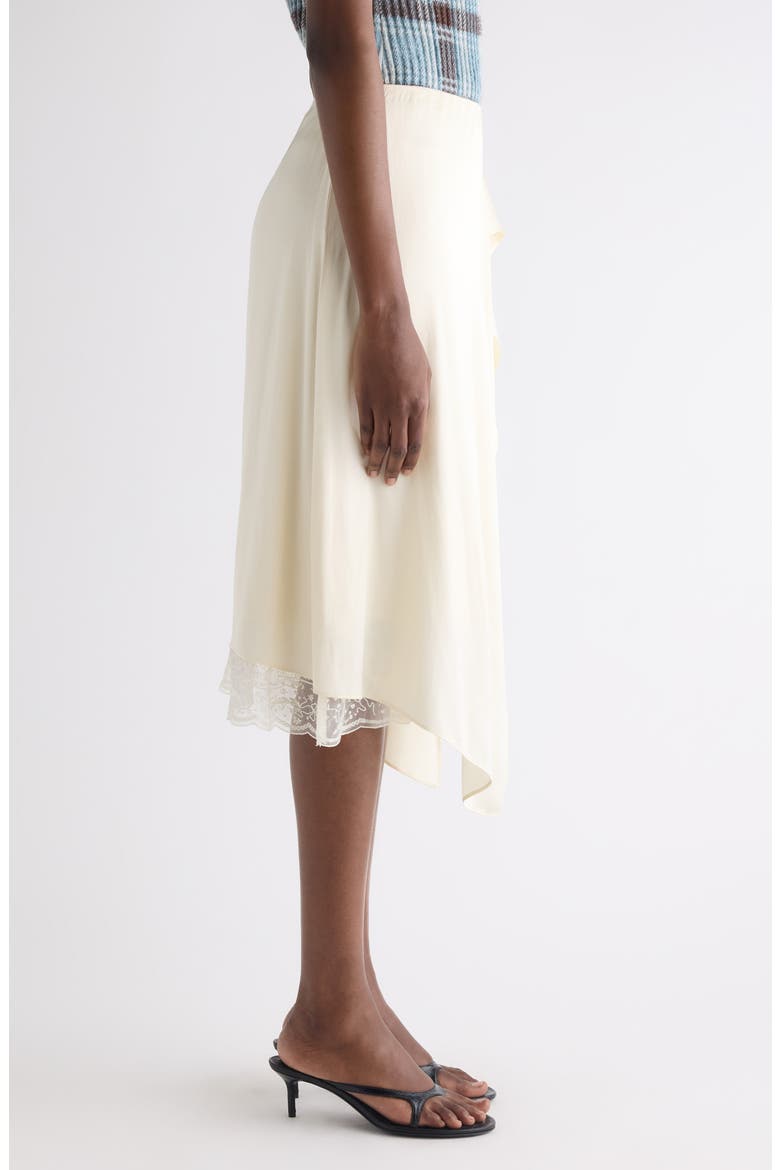 Inouka Layered Satin & Lace Skirt, Alternate, color, CREAM WHITE