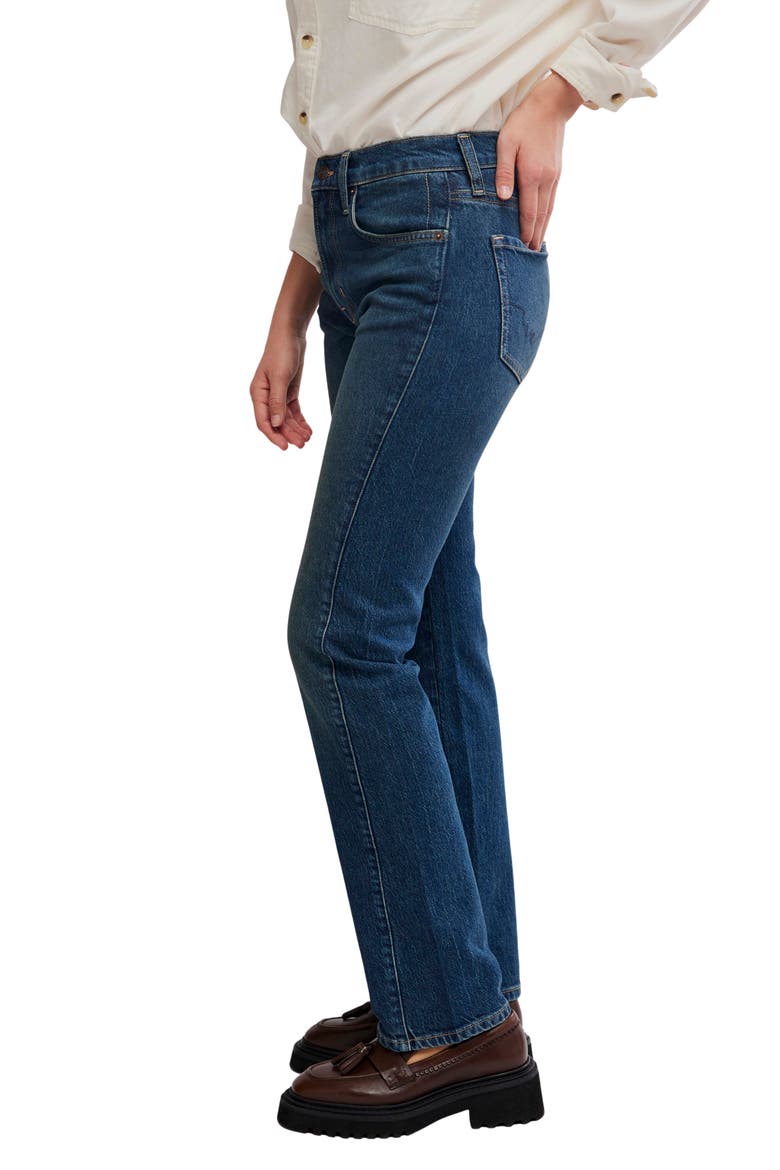 Edie High Waist Tapered Jeans, Alternate, color, BLUE ECHO