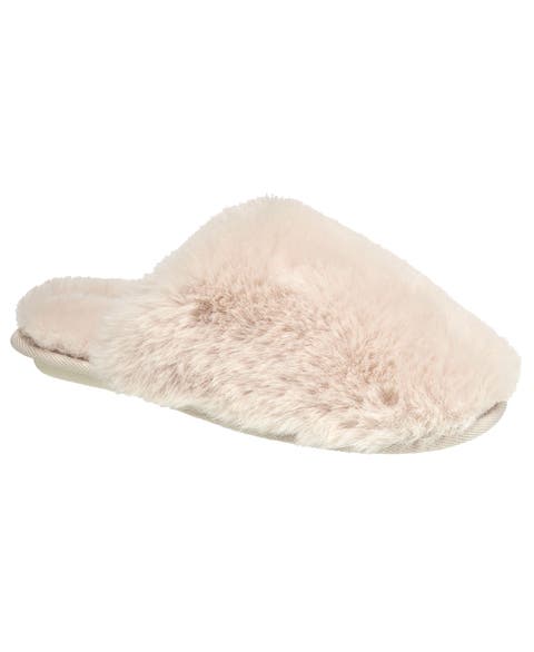 Faux Fur Closed Scuff Slipper