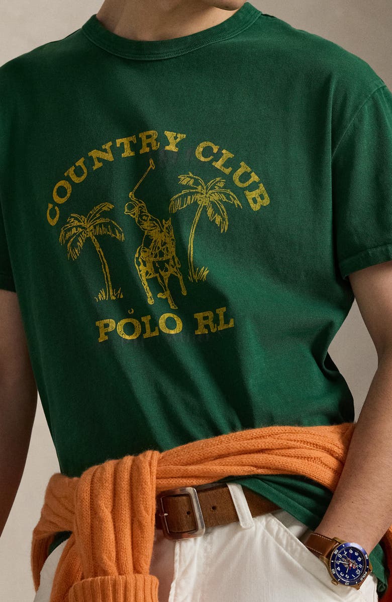 Polo Ralph Lauren Classic Fit Country Club Cotton Graphic T-Shirt, Alternate, color, New Forest