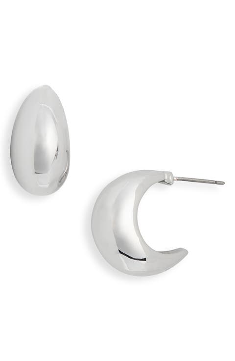 Waterproof Chubby Tapered Hoop Earrings