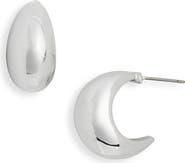 NORDSTROM RACK Waterproof Chubby Tapered Hoop Earrings