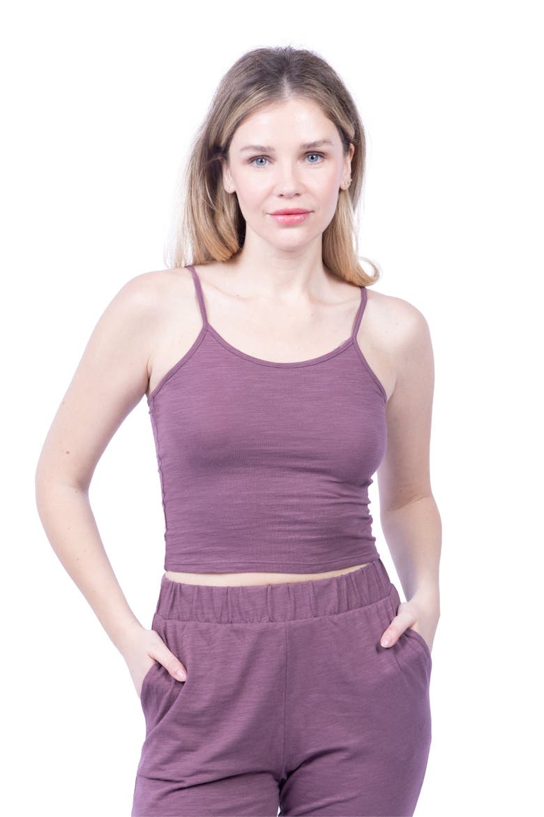 Tegan Organic Cotton Cami Tank, Alternate, color, Camel