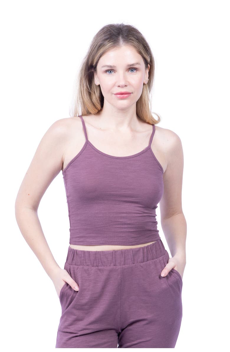 Lezat Tegan Organic Cotton Cami Tank, Alternate, color, Berry