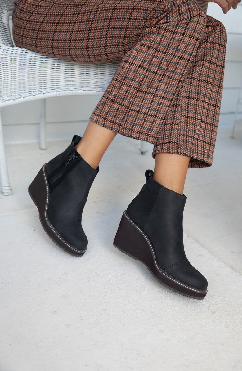 TOMS Raven Water Resistant Wedge Ankle Boot, Alternate, color,