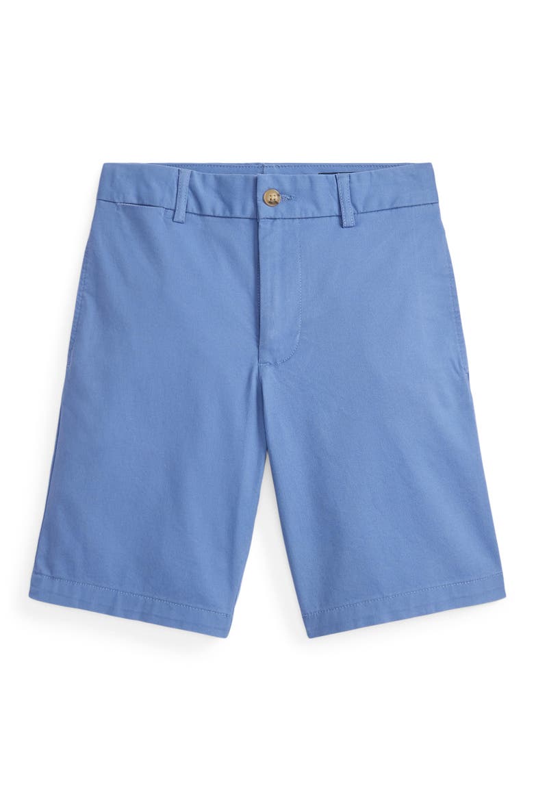 Kids' Preppy Stretch Twill Shorts, Main, color, NIMES BLUE