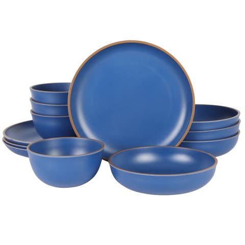 Rockabye 12 Piece Double Bowl Malemine Dinnerware Set