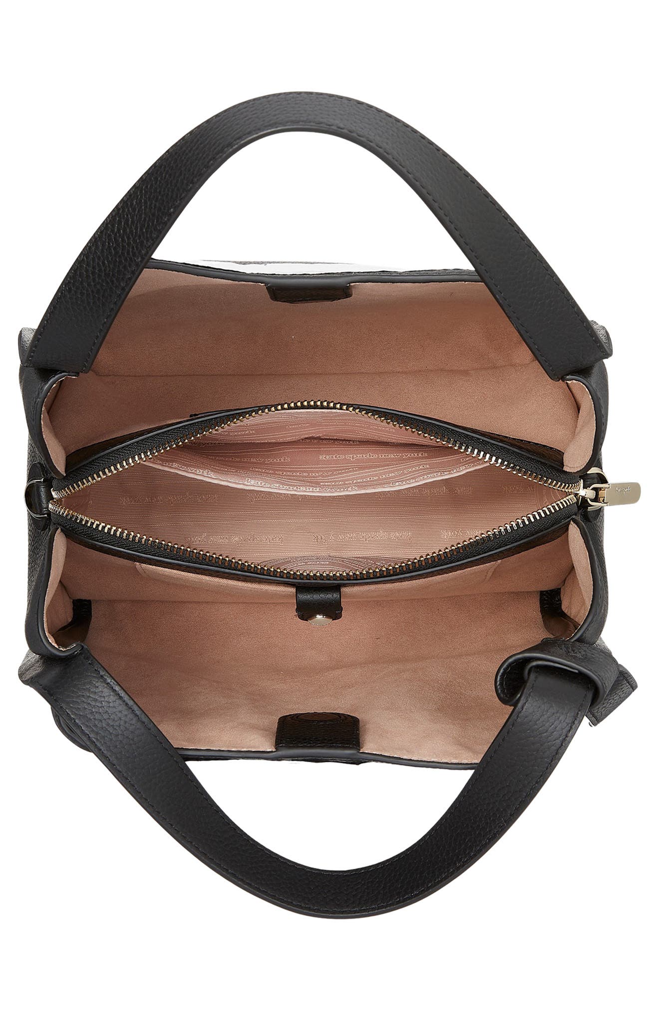 Kate Spade New York medium plaid stitch leather tote, Alternate, color, 