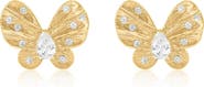 SUZY LEVIAN Cubic Zirconia Butterfly Stud Earrings
