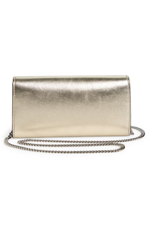 Jimmy Choo Bing Crystal Metallic Leather Wallet