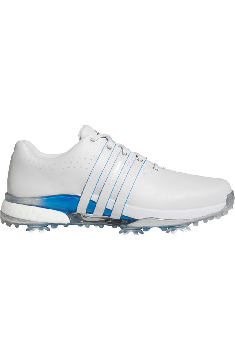 adidas Tour360 24 Golf Shoe, Alternate, color, Grey/ Silver Metallic/ Blue