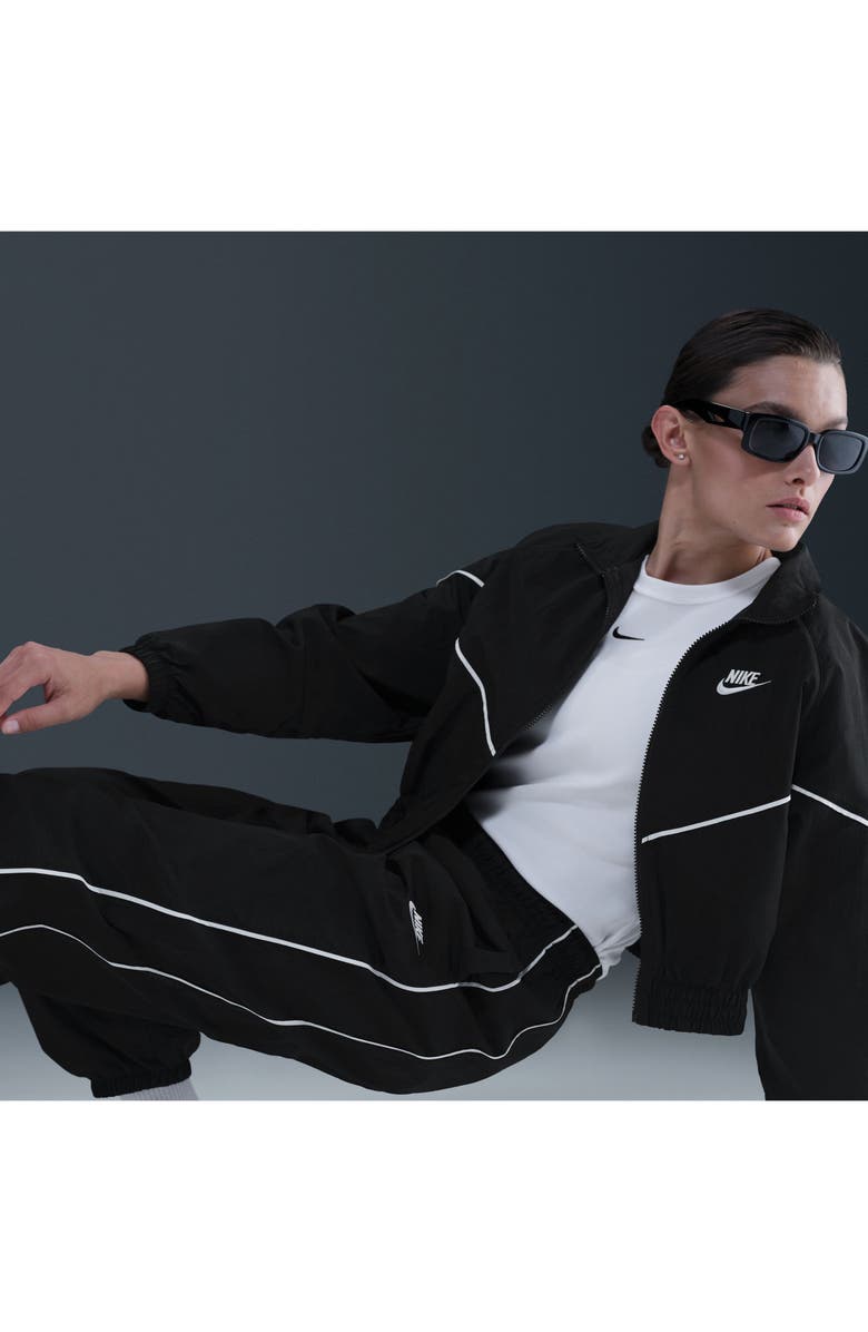 Nike Sportswear Windrunner Water Repellent Track Pants, Alternate, color, Black/ Sail