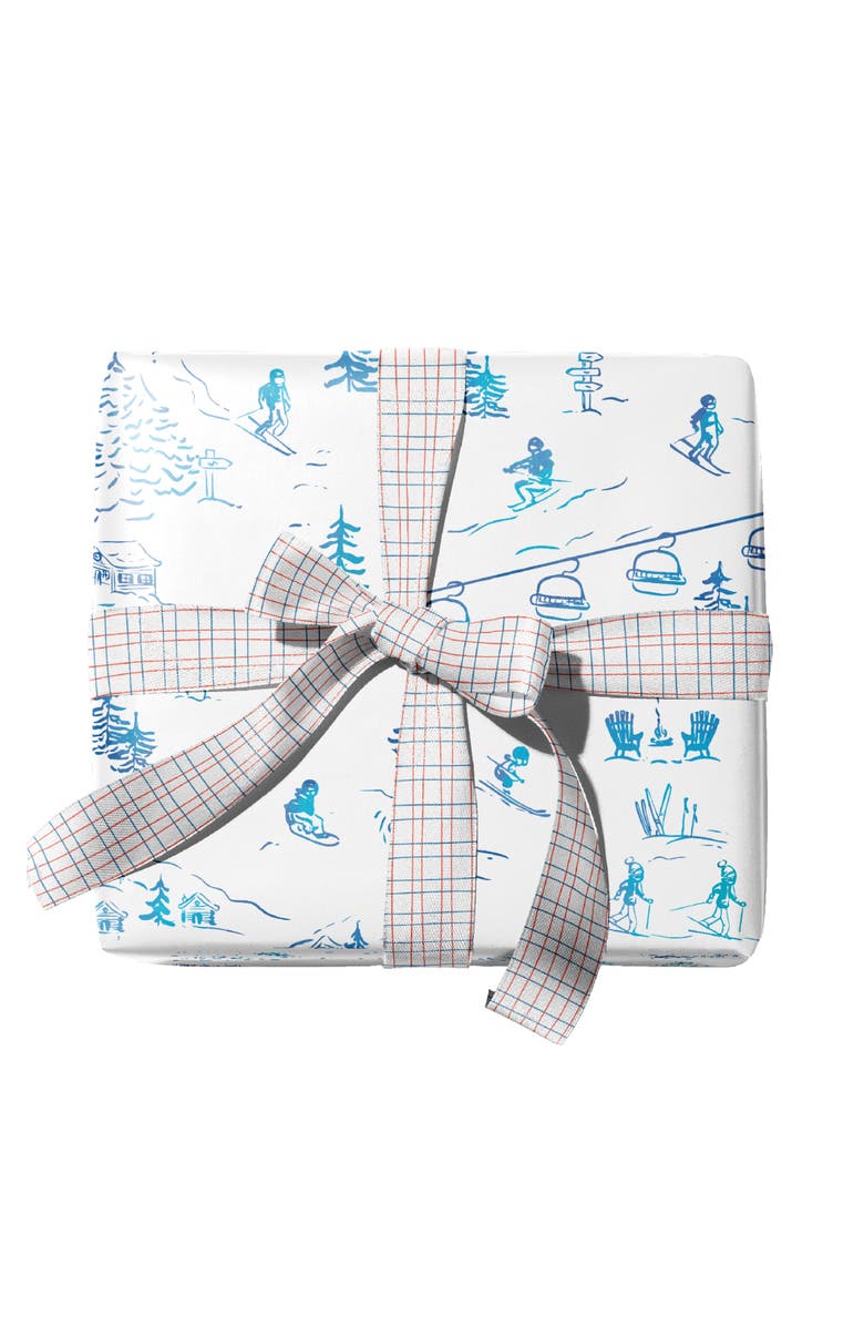 Ramus & Co Two-Sided "Ski Toile" Heavyweight Christmas/Holiday Gift Wrap, Alternate, color, Multicolored