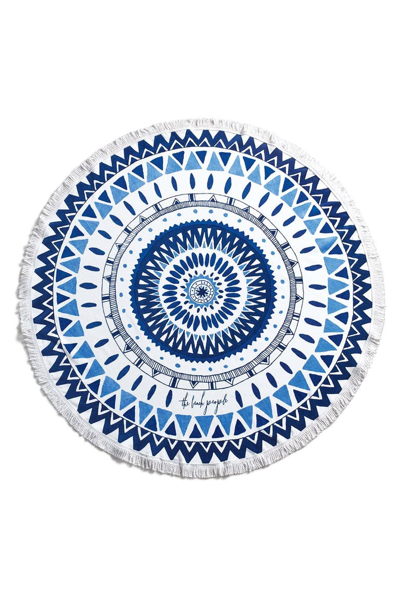 The Beach People 'Majorelle' Round Beach Towel, Main, color, 