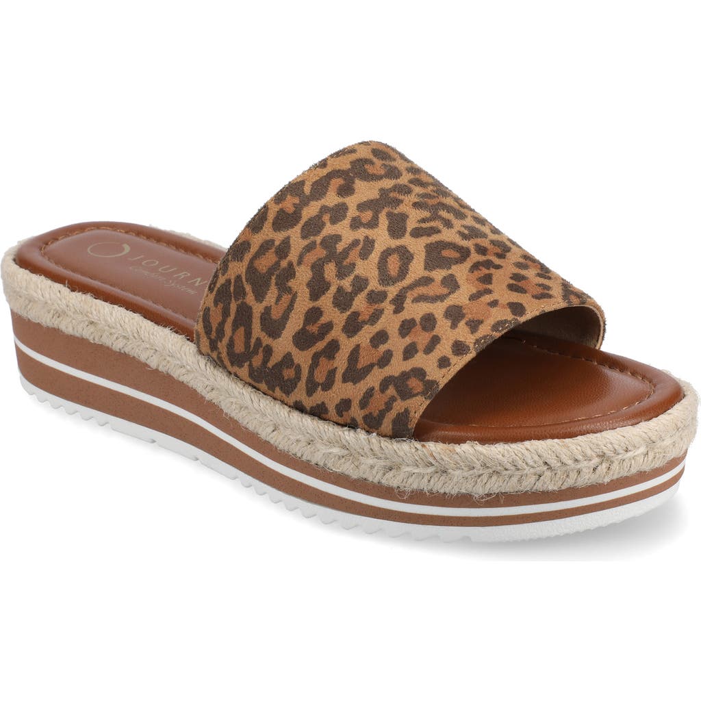 Journee Collection Rosey Wedge Sandal In Brown