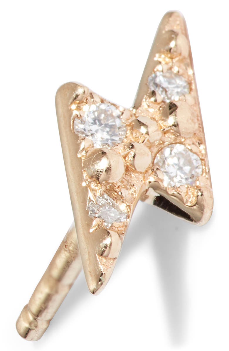 Anzie Celestial Lightning Bolt Stud Earrings, Alternate, color, Gold