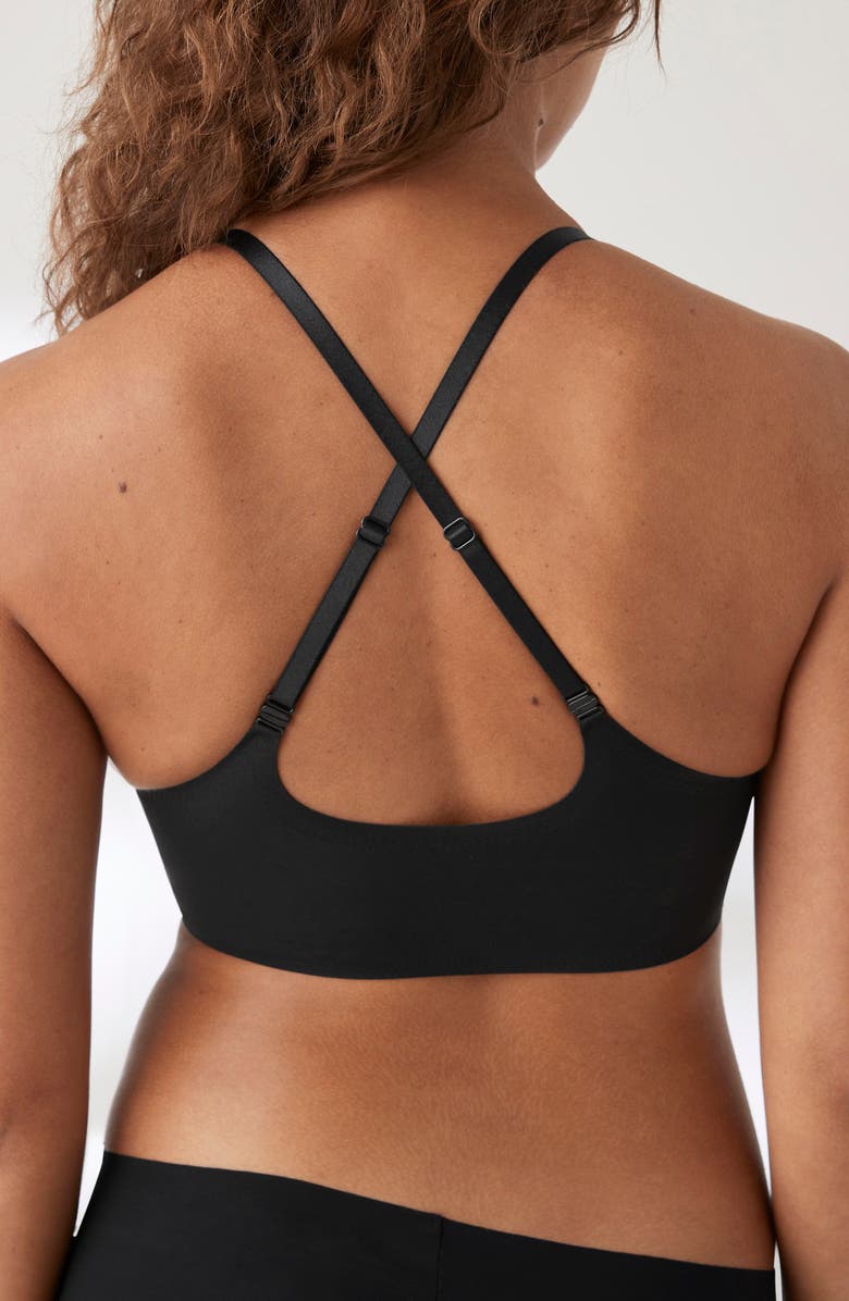 True & Co True Body Boost Convertible Bralette, Alternate, color, Black