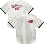 Mitchell & Ness Men's Mitchell & Ness Cream San Francisco 49ers Big & Tall Heavyweight Mesh Button-Up Fashion Jersey