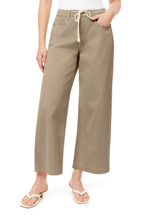 Kaya Drawstring Wide Leg Denim Pants