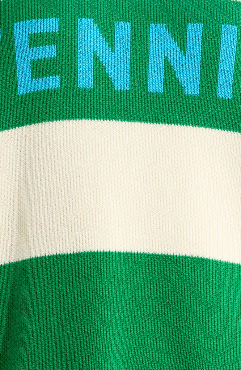 SUGARLIPS Tennis Stripe Relaxed Fit Cotton Sweater, Alternate, color, 